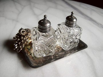 【老時光 OLD-TIME】早期二手台灣製鍍銀調料器組