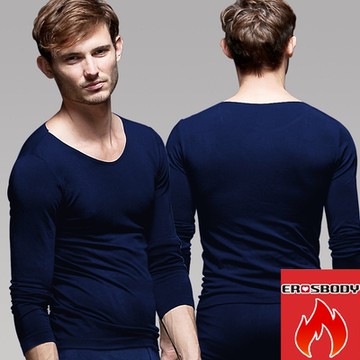 EROSBODY 男款日本機能蓄熱保暖發熱衣 藏青