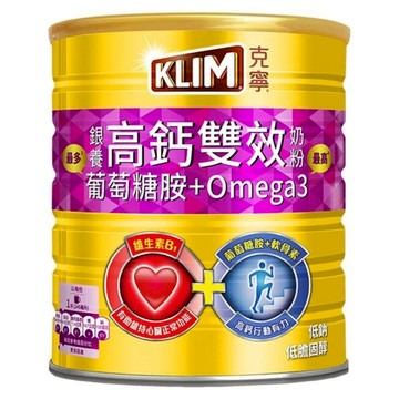 KLIM 克寧 銀養高鈣雙效奶粉 葡萄糖胺 + Omega3  750g  1罐