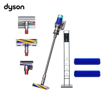 Dyson 戴森 V12 Detect Slim Fluffy SV46 輕量無線吸塵器(贈收納架+洗地吸頭+滾筒2組)