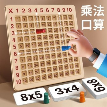 九九乘法口訣表木格小學生數學99乘法口訣教具邏輯思維益智玩具