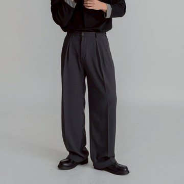 正韓細緻三褶後鬆緊休閒西裝寬褲-B款 3色 YUPPIE 現貨商品