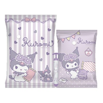 收納王妃 三麗鷗 四大四中真空壓縮袋組 酷洛米  大號(70 x 100cm) + 中號(60 x 80cm) + 抽氣筒(直徑3.5 x 高25.5cm)  1組