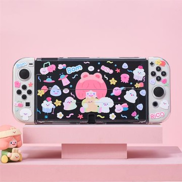 任天堂SWITCH OLED保護殼NS續航Switch2保護套可插底座 動漫RICO