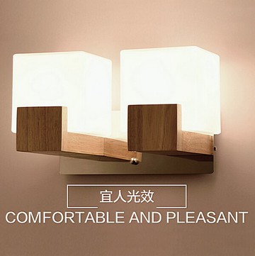 【威森家居】北歐 實木正方窄底壁燈 現貨原木工業風現代簡約復古吸頂燈吊燈壁燈大廳客廳臥室陽台燈具LED設計師 L160611
