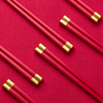 紅色筷子結婚用喜慶喬遷喜事喜筷過年春節家用高檔耐高溫精致高端