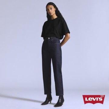 Levi s BLUETAB 女款 Column 高腰直筒丹寧牛仔褲 彈性面料 / 原色 女生牛仔褲 人氣新品