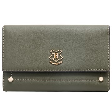 哈利波特學院 RFID 防盜信封三折式中長夾-史萊哲林