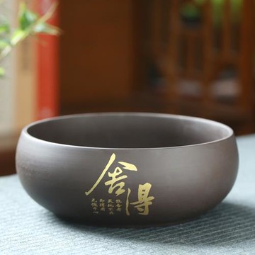 紫砂大號茶洗家用茶渣缸水洗茶杯盆器皿功夫茶具配件小號筆洗水盂