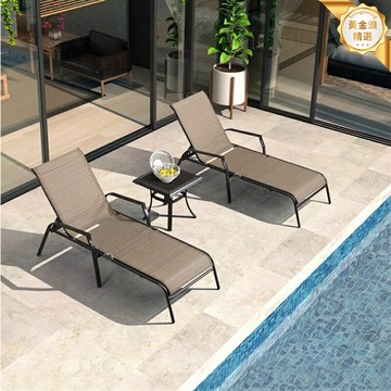 【便攜速開】摺疊躺椅 沙灘椅 戶外椅 摺疊床 庭院陽臺 防水防鏽 多檔調節 加厚牛津布 度假露營必備