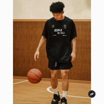 運動速幹短袖寬鬆美式籃球圓領訓練T恤透氣免燙涼感潮流男女上衣男士運動透氣上衣 男士訓練排汗半袖 男士運動健身短袖