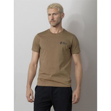 MCS合身版圓領全棉短袖T恤美式休閑水洗做舊純色男士半袖春夏新款