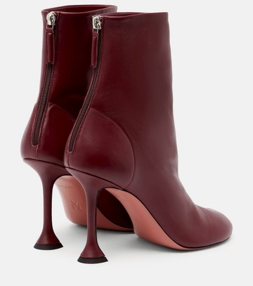 Amina Muaddi Iris 95 leather ankle boots