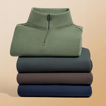 【Heart:W 新職人】★雙面絨極暖半高領上衣(男裝/男上衣/長袖T恤/百搭/休閒)