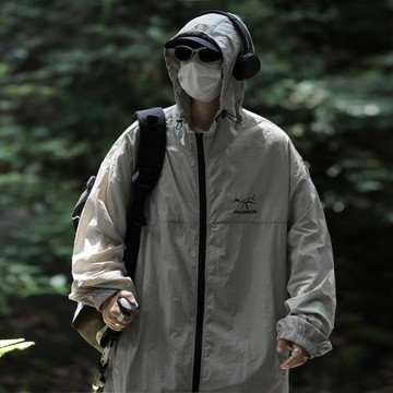 防曬衣男冰絲夏季薄款戶外山系機能連帽沖鋒防曬皮膚衣服夾克外套