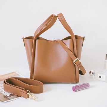 真皮典雅斜背手提包 22337 棕M