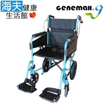 【海夫健康生活館】吉律 機械式輪椅(未滅菌) 吉律工業 搬運型 折背鋁輪椅 18吋座寬(GMP-L6CF)