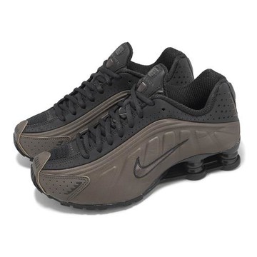 Nike 休閒鞋 Wmns Shox R4 女鞋 男鞋 棕 黑 彈簧鞋 增高 復古 運動鞋 AR3565-007