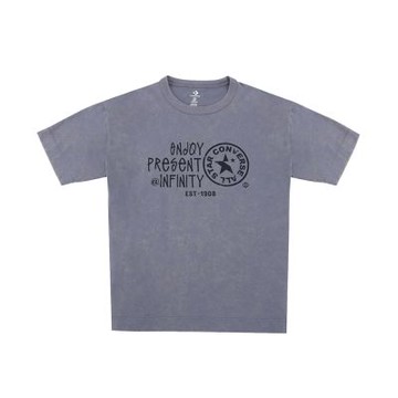 Converse Verbiage Logo Washed Tee 短袖 男女款 藍灰色 寬鬆水洗 UCJ755-G6M