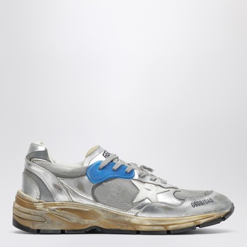 Dad-Star sneaker in silver laminated leather and mesh
