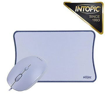 廣鼎INTOPIC飛碟光學滑鼠+鼠墊組/莫蘭迪紫/MSP-111-PUR