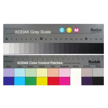 KODAK 美國專業色階校色卡+標準灰卡Q-13(2張入)校色板Color Separation Guide & Gray Scale適商業攝影