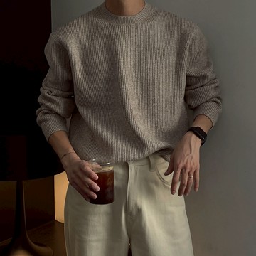 正韓high-Q 輕柔羊紗羅紋圓領針織上衣 12色 YUPPIE 現貨商品 1030