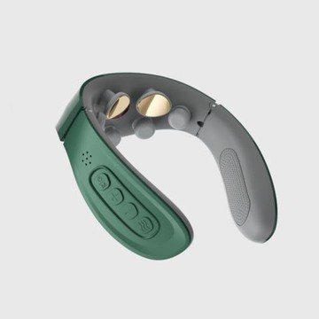 智能多功能按摩護頸儀新款震動加熱肩頸按摩儀無線托頸按摩器6889