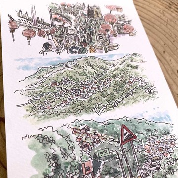 慢漫生活明信片－基隆山眺望山城