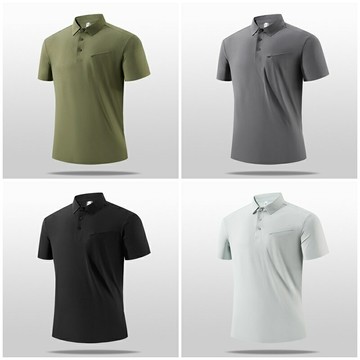 現貨+預購 男涼感POLO衫短袖上衣T恤高爾夫衫戶外夏季運動休閒透氣速乾翻領-男裝4色74lg74【獨家進口】【米蘭精品】