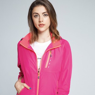 【SPAR】表面防潑水女版外套S196606玫紅色