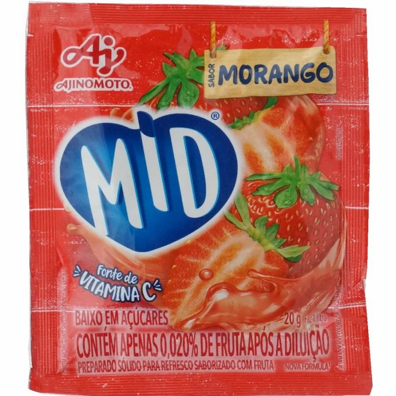 苺ジュースの素 粉末ジュース 味の素 20g MID Morango