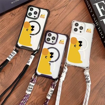 摺叠動物 四角可挂繩 防摔 無綫充電磁吸適用iphone 18 pro max17 16 15 14 13 12手機殼