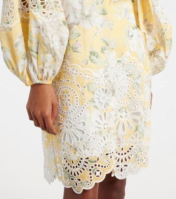 Zimmermann Acacia embroidered floral linen minidress