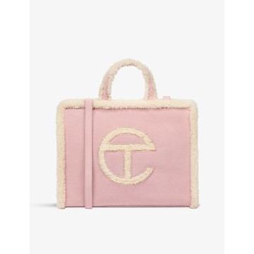 Ugg X Telfar Womens Pink Medium Suede Tote bag