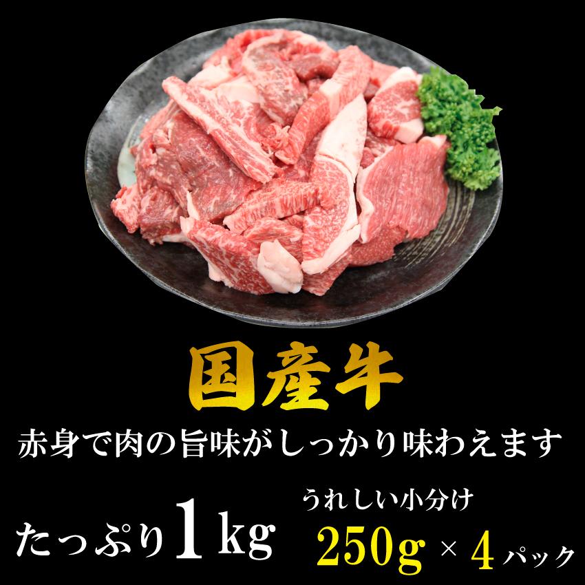 国産牛 すじ肉 1kg（250g×4パック）