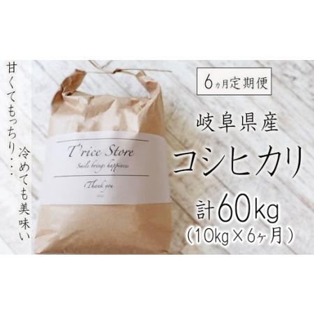 ふるさと納税 岐阜県産コシヒカリ 10kg(合計６０kg) 岐阜県垂井町