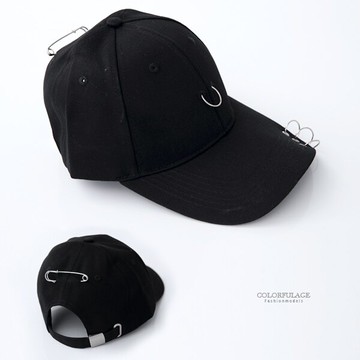 帽子 金屬圓環設計中性俐落棒球帽 【NH265】