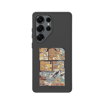Galaxy S25 Ultra SolidSuit 黑 - 湯姆貓與傑利鼠 Tom and Jerry - 復古漫畫風