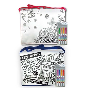 新全 彩繪包 DIY渲染彩繪側背包 (附贈品) 6JP414705【APP滿額下單10%點數(單一帳號最高5000點)】1/31止