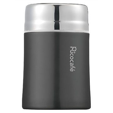 RICO 瑞可 不鏽鋼304真空燜燒杯食物罐 附匙 FJ- 750BK 17 x 11 x 11cm  黑曜石  750ml  1個