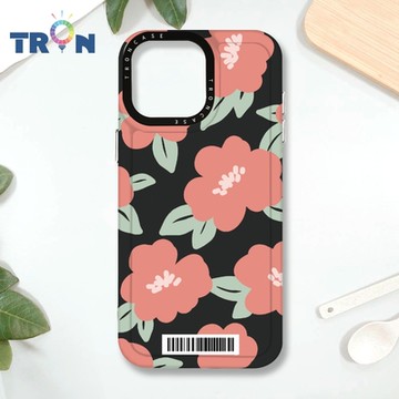 TRON IPHONE 16 PRO MAX 平塗手繪花朵A款 防摔 MAGSAFE 磁吸 太空載具殼 透黑 手機殼