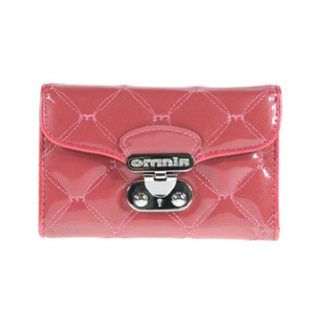 【omnia】水晶系列扣式9卡中夾(愛戀紫)     EW3065B-09