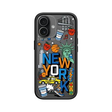 iPhone 17 Mod NX -邊框背蓋組合 (相機按鈕) 黑 - City Collection 城市系列 - 紐約