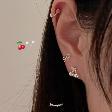 現貨｜s925純銀 《店主推薦》 社群問爆🍒櫻桃耳環 (Puppeee) A06 抗敏可碰水