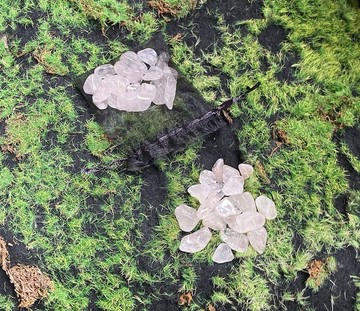 冰雪微光 天然大顆粒白水晶 附贈簡約藍色紗袋 淨化磁場 能量擺飾