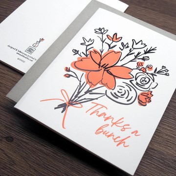 萬分感謝 - 活版印刷卡