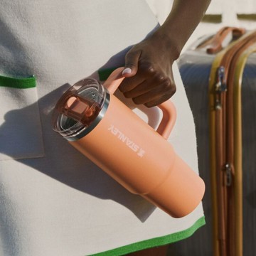 STANLEY 防漏吸管隨手杯 0.88L / 暖暮橙