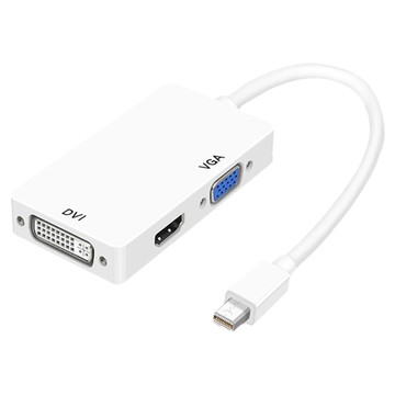 K-LINE 三合一視頻轉接線 Mini DP to 高清數位/VGA/DVI  1個