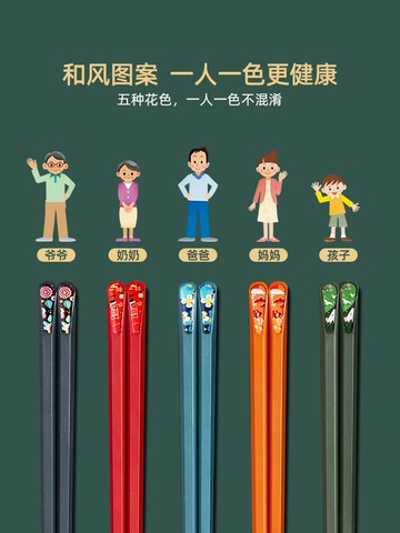 筷子 筷子家用高檔日式合金快子防滑防霉耐高溫一人一筷輕奢風可愛網紅【MJ16714】